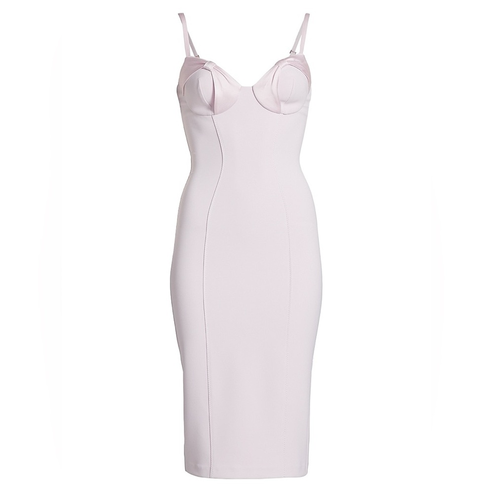 Elegant Light Pink Midi Dress